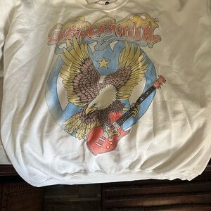 Aerosmith Graphic White Sweatshirt